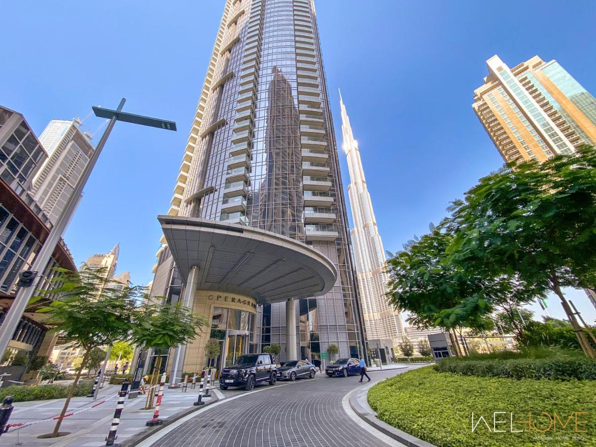 Welhome - Luxury Apartment Facing Burj Khalifa With Terrace Dubaj Kültér fotó